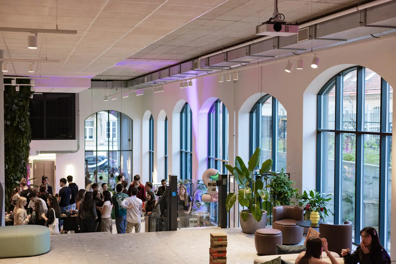 Solo Society event space full of people